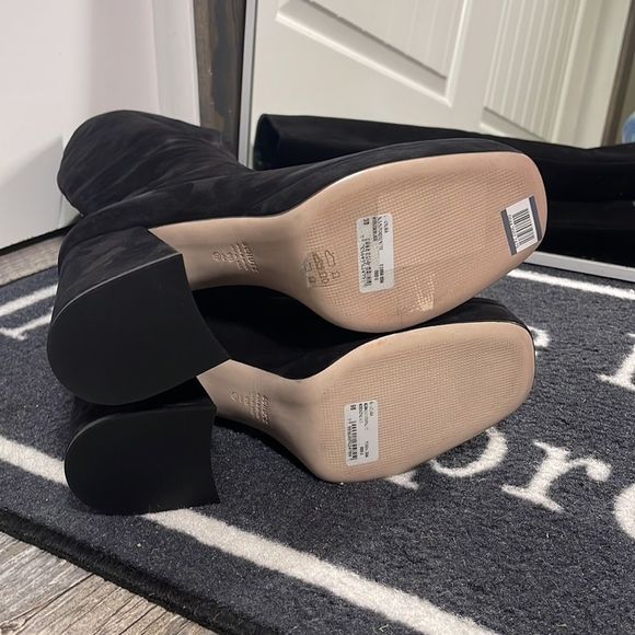 NWT SCHUTZ Colira suede black block heel platform boot Size: 9 - Picture 7 of 7